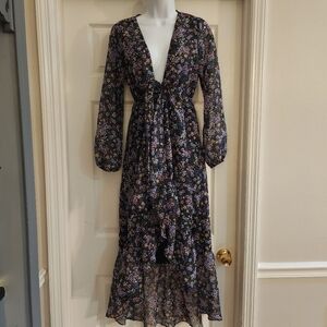 Buddy Love High Low Long Sleeve Floral Dress